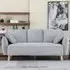 Gunnison 3-Seater Sofa - Light Grey, Fabric