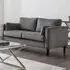 Hachi 2-Seater Chenille Fabric Sofa - Dark Grey