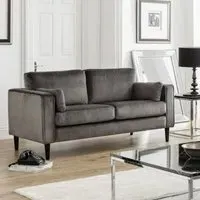 Hachi 2-Seater Sofa - Grey, Velvet