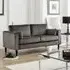 Hachi 2-Seater Sofa - Grey, Velvet