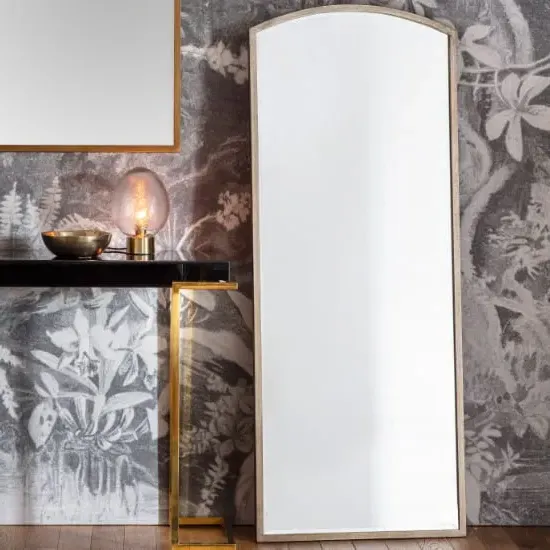 Haggen Large Arch Mirror - Antique Silver