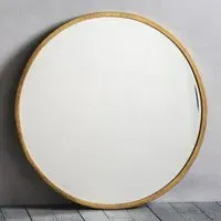 Haggen Large Round Mirror - Antique Gold