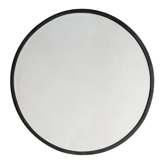 Haggen Large Round Mirror - Black
