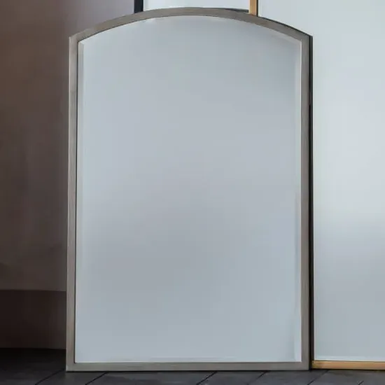 Haggen Small Arch Mirror - Antique Silver