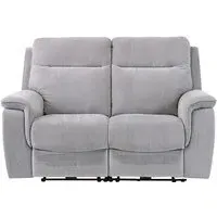 Hailey 2-Seater Electric Recliner Sofa - Silver Grey, Fabric