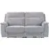 Hailey 3-Seater Electric Recliner Sofa - Silver Grey, Fabric