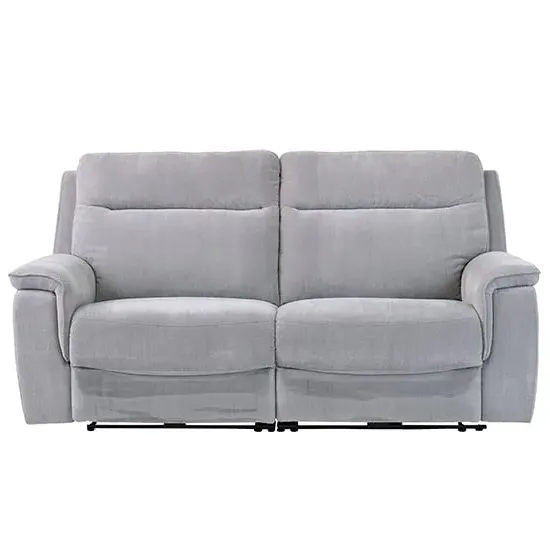 Hailey 3-Seater Electric Recliner Sofa - Silver Grey, Fabric