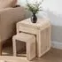 Hailey Carved Nest of 2 Tables - Natural, Mango Wood