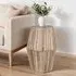 Hailey Carved Tall Side Table - Natural, Mango Wood