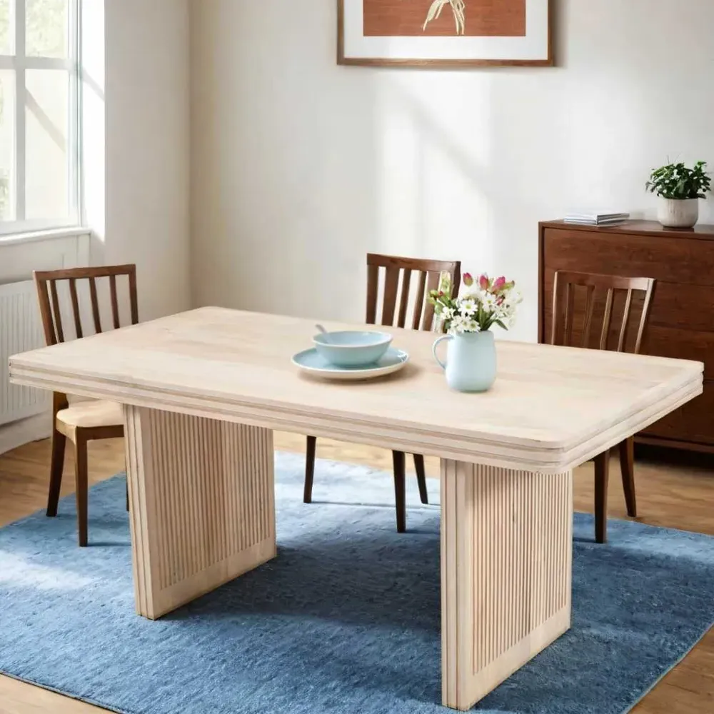 Hailey Dining Table - Natural Oak, Solid Mango Wood product