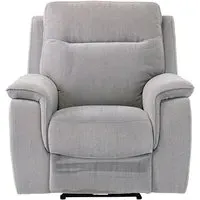 Hailey Electric Recliner Armchair - Silver Grey, Fabric