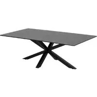 Haines Coffee Table with Metal Frame - Black, Ceramic