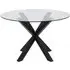 Haines Round Dining Table - Clear Glass