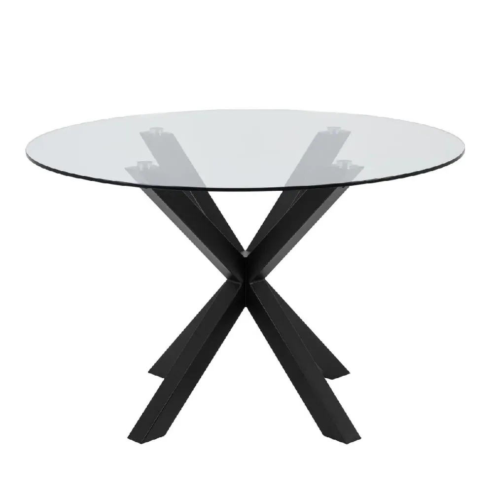Haines Round Dining Table - Clear Glass image