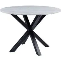 Haines Round Dining Table - White Marble
