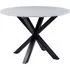 Haines Round Dining Table - White Marble