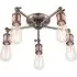 Hal 5 Lights Semi Flush Ceiling Light - Aged Pewter, Steel