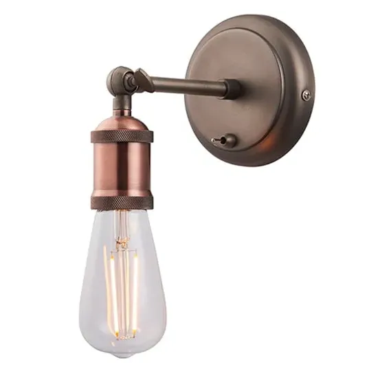 Hal Wall Light - Aged Pewter, Aged Copper image