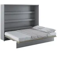 Halifax King Size Wall Bed with Storage - Matt Grey