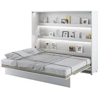 Halifax King Size Wall Bed with Storage - Matt White