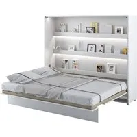 Halifax King Size Wall Bed with Storage - White, High Gloss