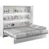 Halifax King Size Wall Bed with Storage - White, High Gloss