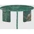 Halifax Round Coffee Table - Green Marble Effect, MDF