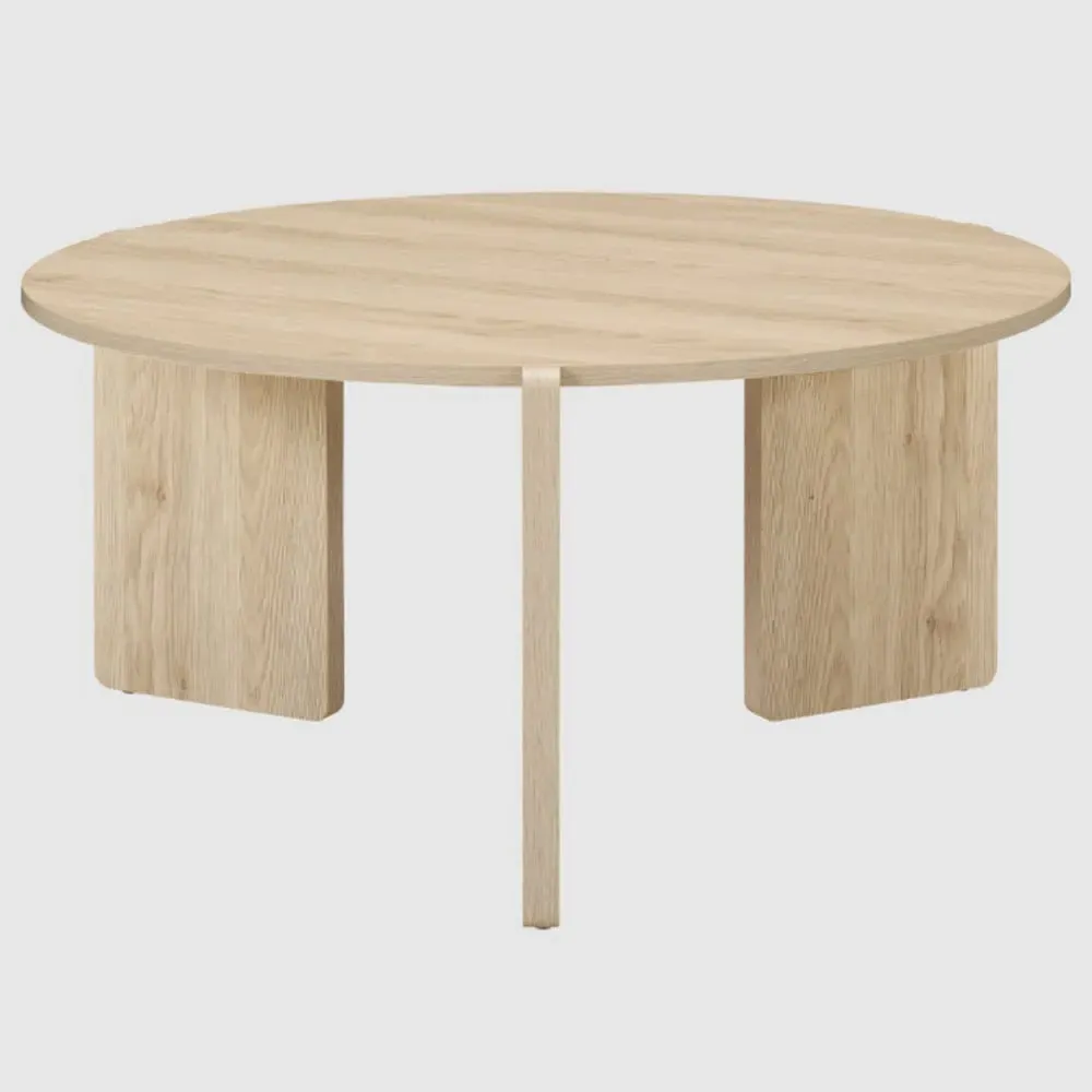 Halifax Round Coffee Table - Oak, MDF