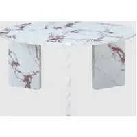 Halifax Round Coffee Table - Violetta Marble Effect, MDF