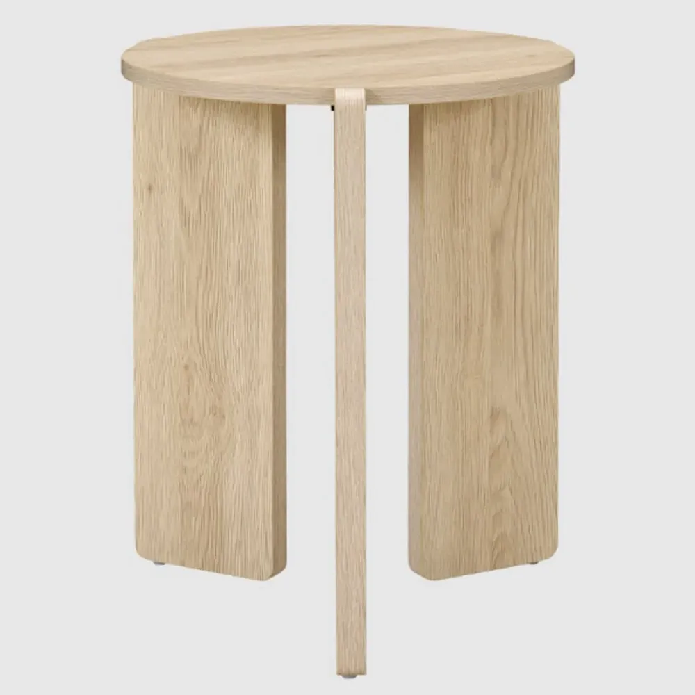 Halifax Round Side Table - Oak, MDF
