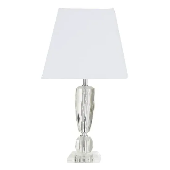 Haliona Table Lamp with Crystal Base - White image