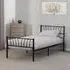 Hallandale Single Bed Frame - Black, Metal