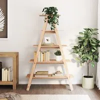 Halle 5-Tier Bookshelf - Natural, Pine Wood