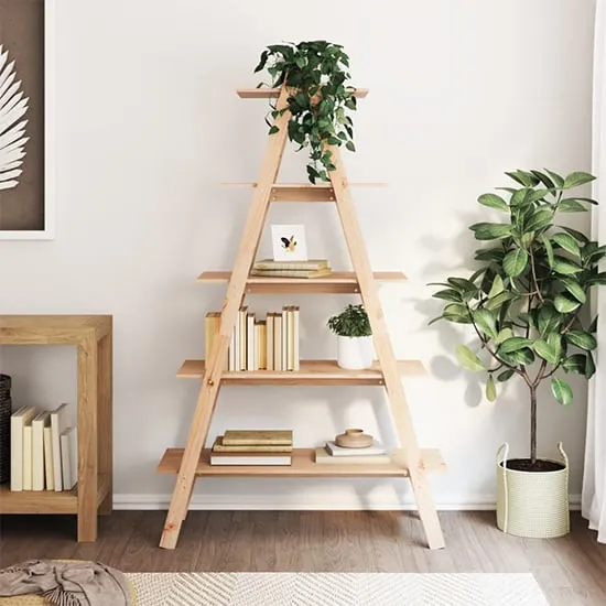 Halle 5-Tier Bookshelf - Natural, Pine Wood image