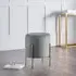 Halle Velvet Stool with Gold Legs - Grey