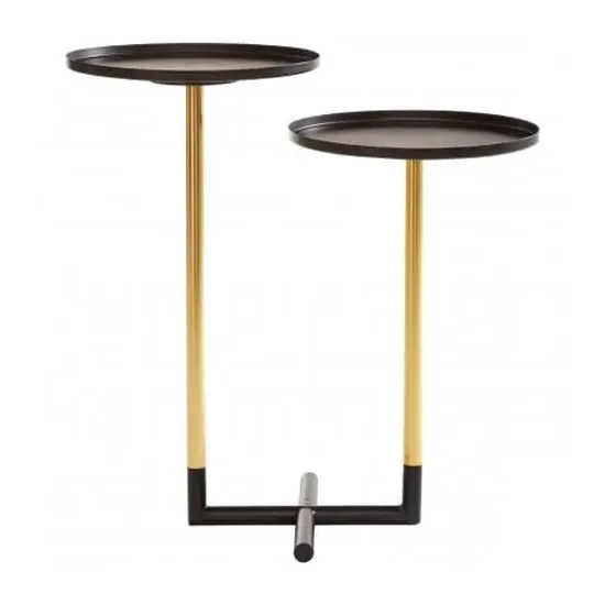 Hallo Iron Duplex Side Tables - Black, Gold image
