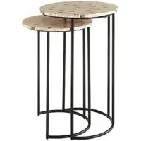 Hallo Mother Pearl Top Set Of 2 Side Tables