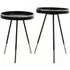 Hallo Round Set Of 2 Side Tables - Black