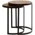 Hallo Set Of 2 Side Tables with Metal Frame - Natural