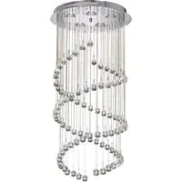 Hallway 5 Light Multi Drop Pendant Light - Chrome, Crystal