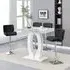 Halo Bar Table with 4 Candid Stools - Marble Effect, MDF