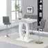Halo Bar Table with 4 Ripple Stools - Marble Effect, MDF