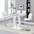 Halo Bar Table with 4 Ripple Stools - Marble Effect, MDF