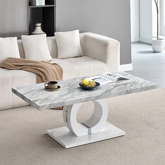 Halo Coffee Table - Magnesia Marble Effect image