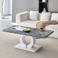 Halo Coffee Table - Melange Marble Effect
