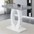 Halo High Gloss Bar Table - White, Marble Effect