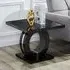 Halo High Gloss Lamp Table - Black, Milano Effect