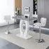Halo Melange Bar Table with 4 Candid White Stools - White