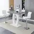 Halo Melange Bar Table with 4 Ripple Stools - White