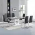 Halo Melange Dining Set with 6 Symphony Chairs - Black, MDF